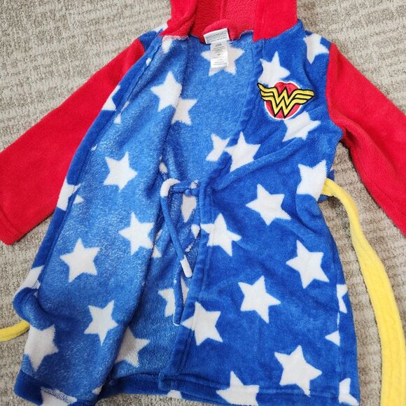 DC Comics Wonder Woman girl's plush robe with hood size S - Picture 10 of 12